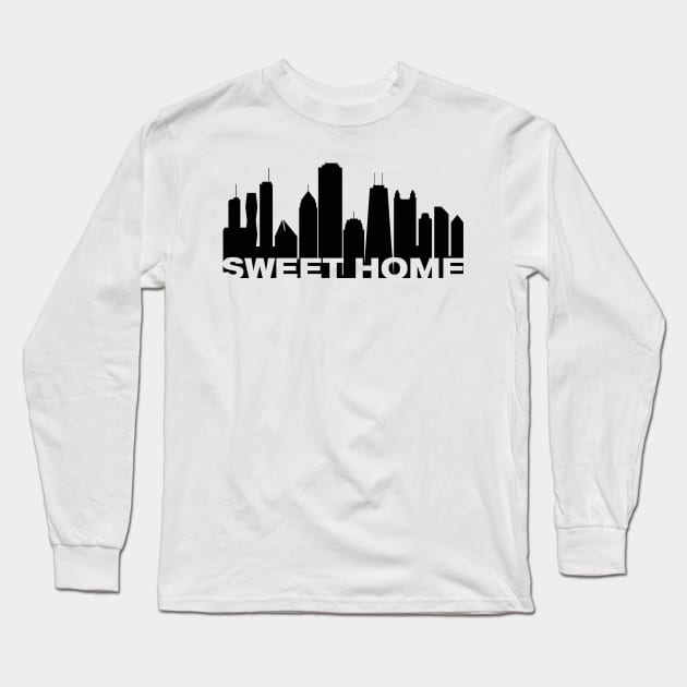 Sweet Home Chicago Skyline Long Sleeve T-Shirt by Charlotte Retro